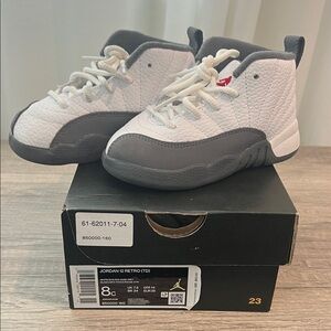 Jordan Kids Sneakers White and Gray